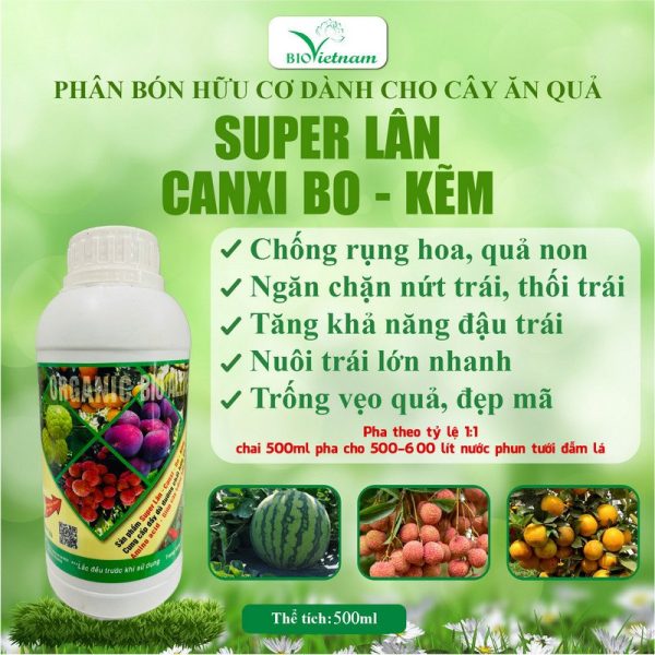 Supe Lân Canxi Bo Kẽm – Organic Bio Allicin