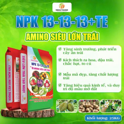 NPK 13-13-13+TE AMINO SIÊU LỚN TRÁI