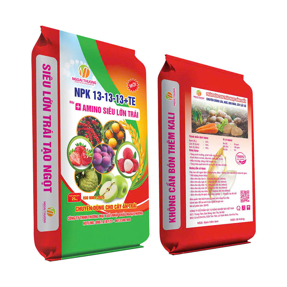 NPK 13-13-13+TE AMINO SIÊU LỚN TRÁI