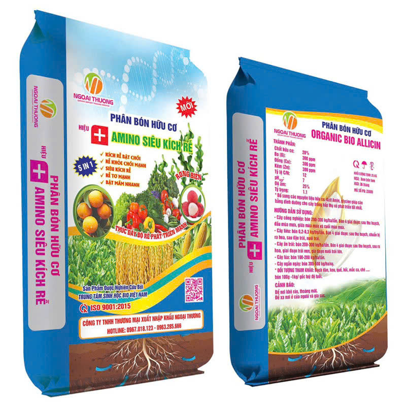 PHÂN BÓN HỮU CƠ AMINO SIÊU KÍCH RỄ – RỄ KHỎE, CÂY PHÁT TRIỂN BỀN VỮNG